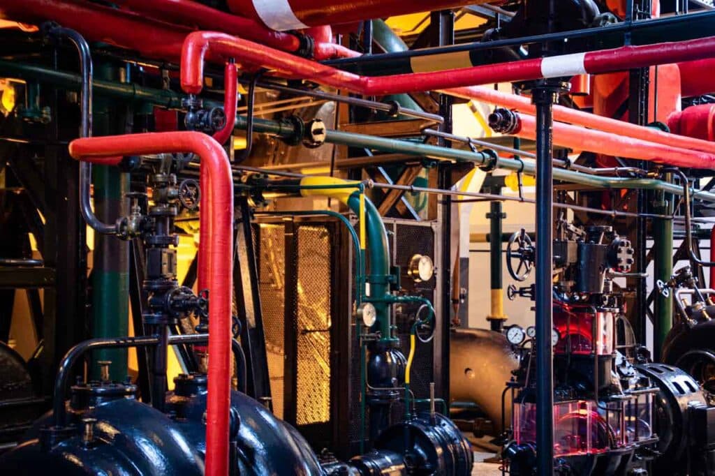 Backflow prevention device being tested by a certified tester